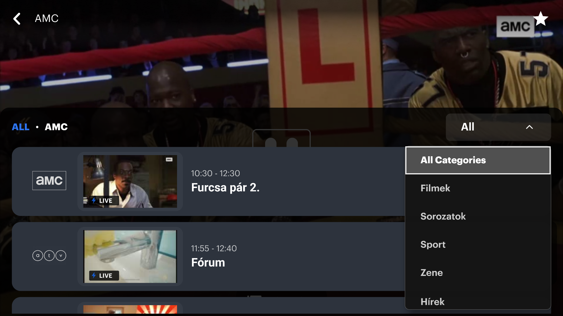 Player with channel switcher